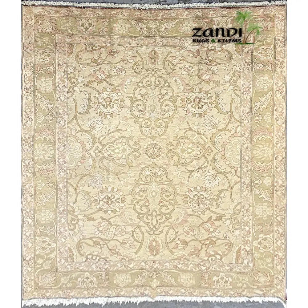 Hand knotted Turkish Oushak design rug size 8'11''x11'8'' RR10102